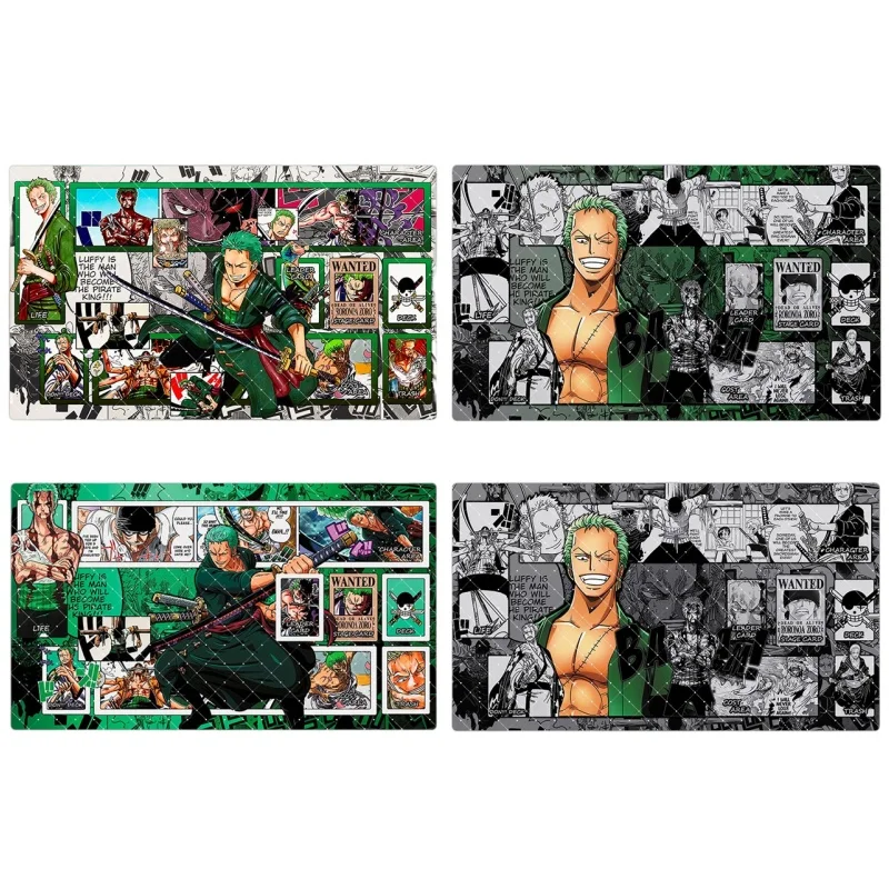 Игровой коврик для карточных игр One Piece OPCG 600x350 мм с Ророноа Зоро, 2 мм, с прошитыми краями, одинарный, резиновый, для настольных игр, подарок