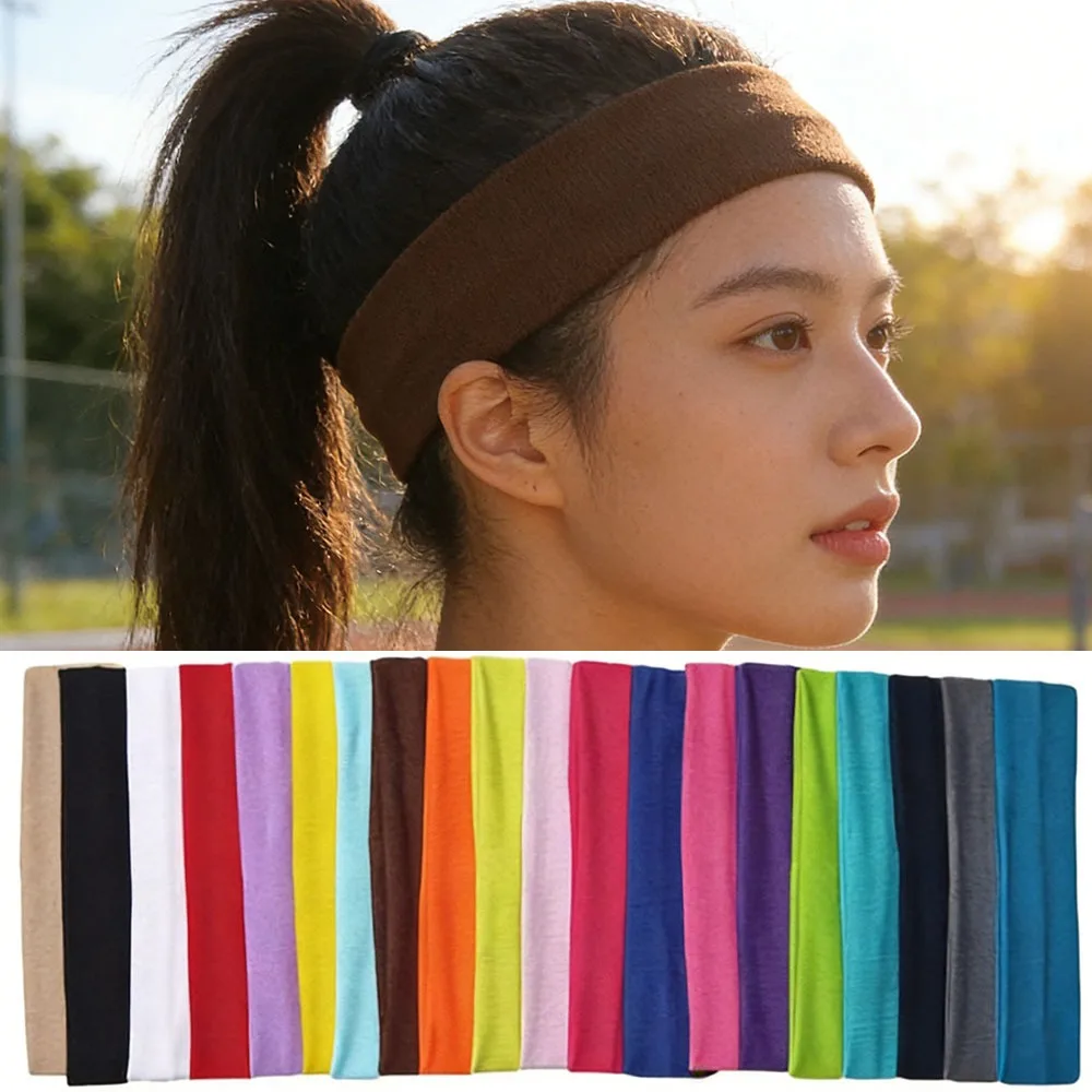 

Эластичные повязки для волос однотонного цвета, вязаные повязки на голову для женщин, модные аксессуары для спорта, бега, фитнеса, йоги, макияжа, аксессуары для волос