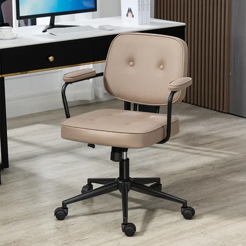 

Simple Leisure Backrest Computer Chair Modern Office Chair Bedroom Furniture Nordic Study Armchair Swivel Chair Office Furniture