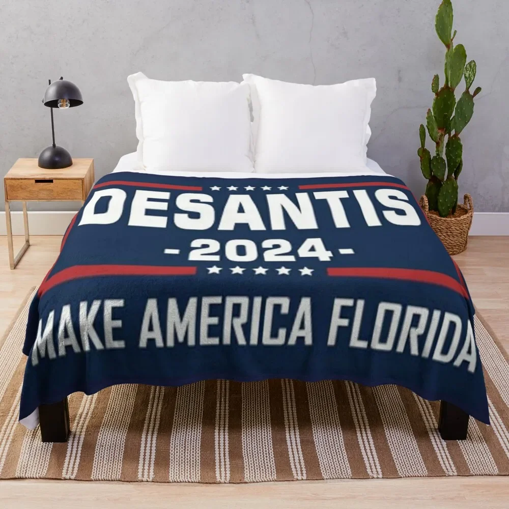 

Ron Desantis 2024 - Make America Florida Throw Blanket Blankets For Sofas Decoratives Beautifuls Blankets