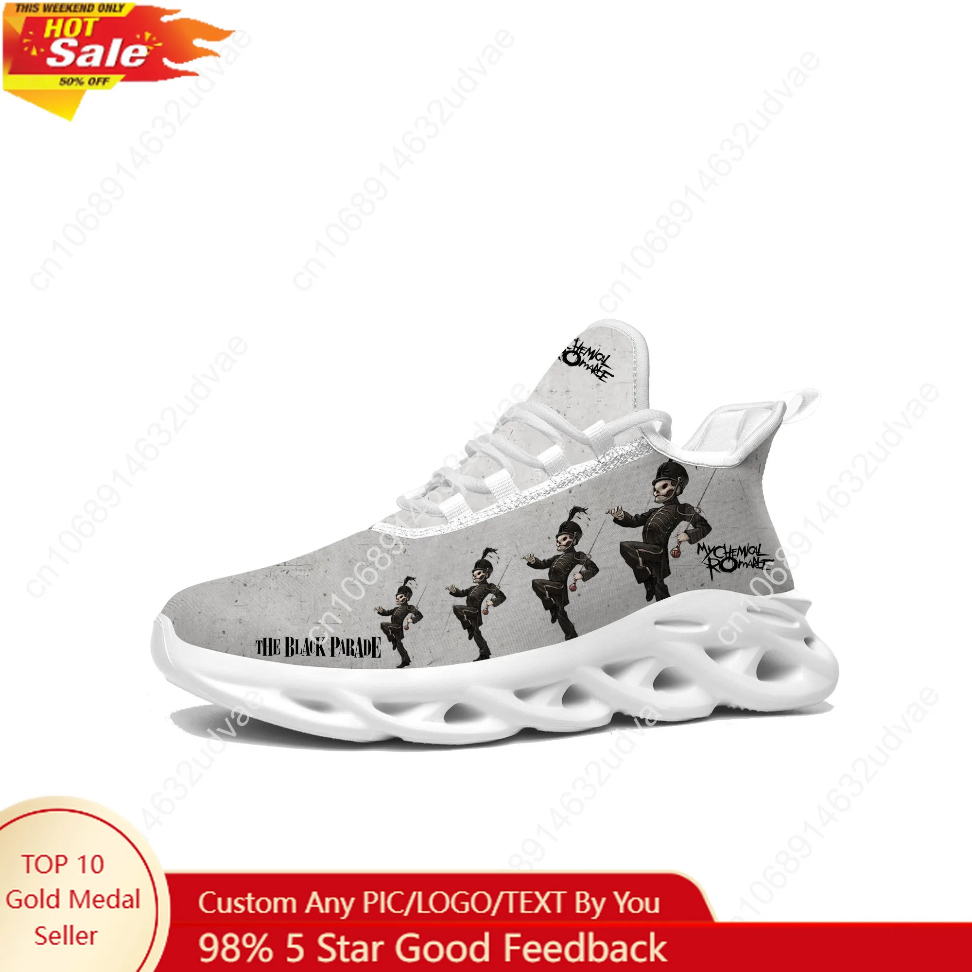 

My Chemical Romance Sports Sneakers Mans Womans Running Shoes Sneaker Lace Up Mesh Footwear Tailor Made Shoe White