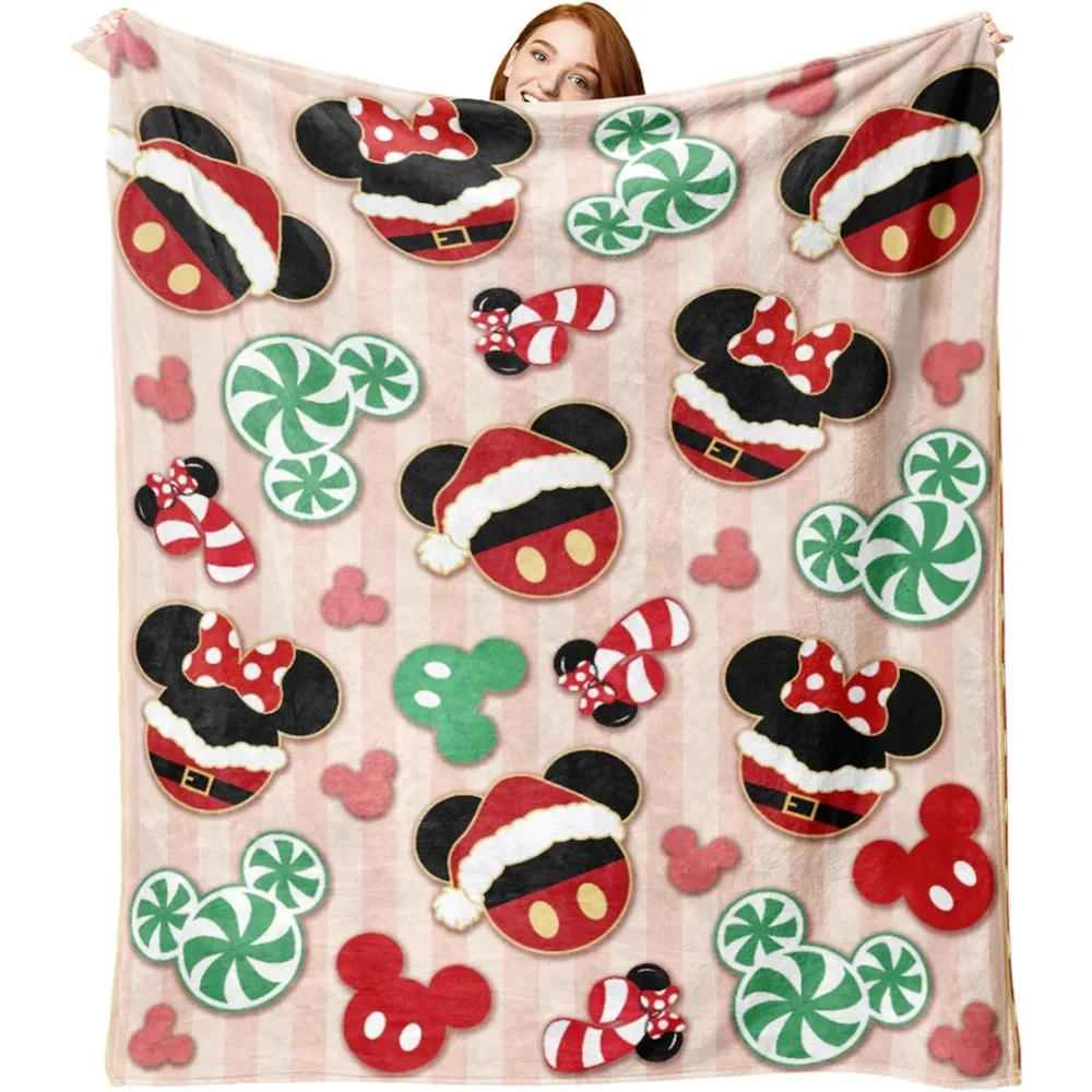 

Уютное рождественское фланелевое одеяло — праздничный плед в полоску для всех возрастов, идеальный праздничный подарок для комфорта и стиля