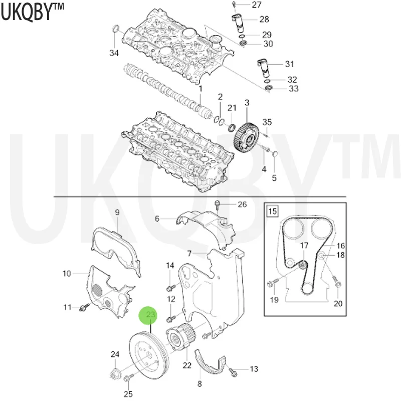 S6 0 Cr os s Co un tr y 2016-2016 Pulley shock absorber nut flange screw six point screw socket 30731045 30731045