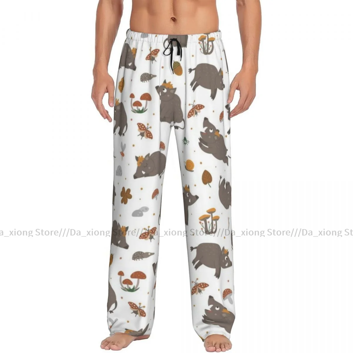 Funny Boars Mens Pajamas Pyjamas Pants Lounge Pants Sleep Bottoms