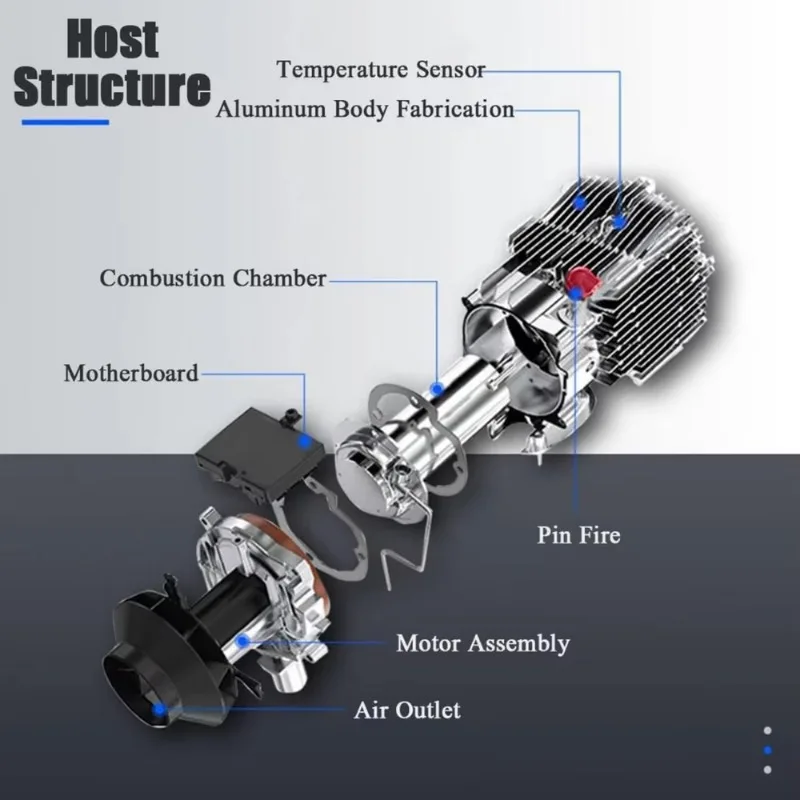 سخان ديزل 2KW/5KW من المصنع مباشرة، متعدد الجهد 12 فولت/24 فولت/110 فولت/220 فولت نظام تسخين الهواء لوقوف السيارات مع لـ RV #3