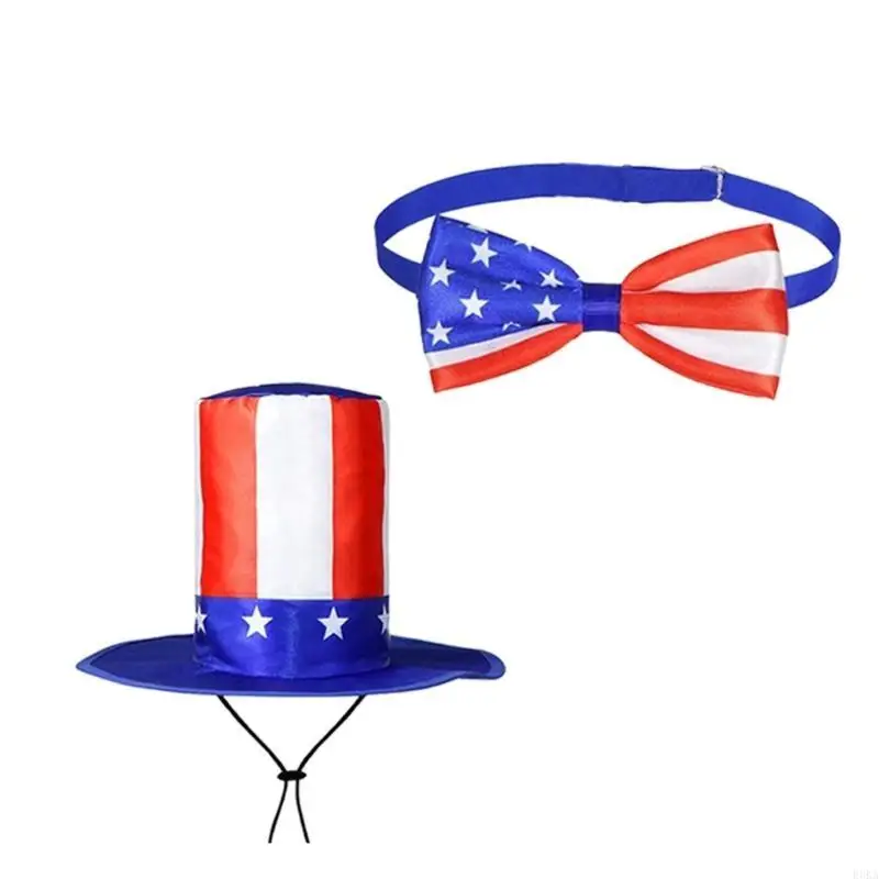   4th of July Geese Outfit Set Lawn Porch Patriotic Geese Clothes Outfit Outdor