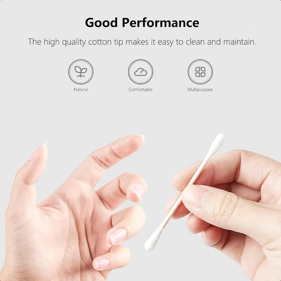 Natural Paper Cotton Swabs 1000ct Double Tips Cotton Buds for Personal Care