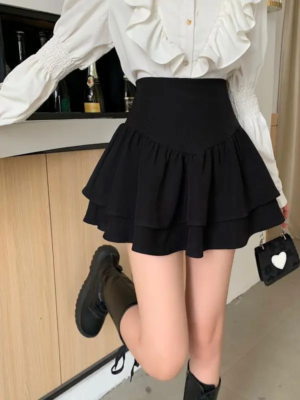 Fashionable High Waist Short Cake Skirt for plus Size Women Spring Summer New Style Anti Exposure A-Line Half Body Skirt