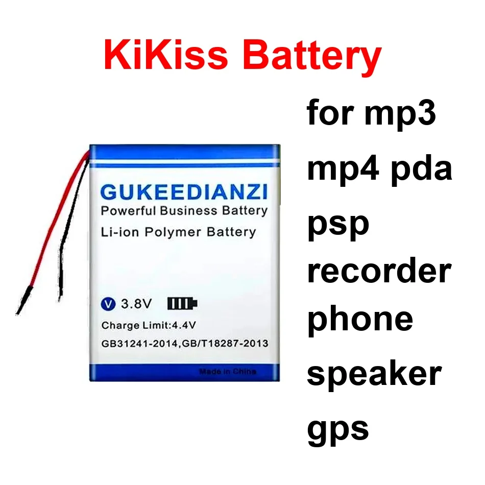 

Battery Durable 553450 503450 306070 2 Cables 802035 580-2300Mah For MP3 MP4 Pda Psp Recorder Phone Speaker Gps