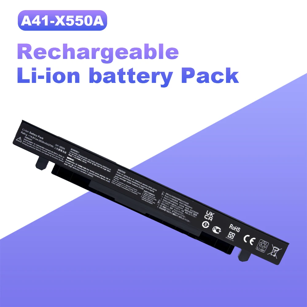 

A41-X550A Аккумулятор для ноутбука ASUS A41-X550 A41-X550A X550 X550C X550B X550V X450C X450LA X452 X452E36 месяцев Бесплатная гарантия