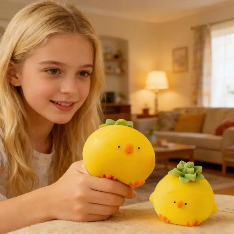 Juguete Sensorial de Animales de Subida Lenta, Suave, para Aliviar el Estrés, Diseño de Pato y Pollo, para Niños y Adultos, Alivio de la Ansiedad