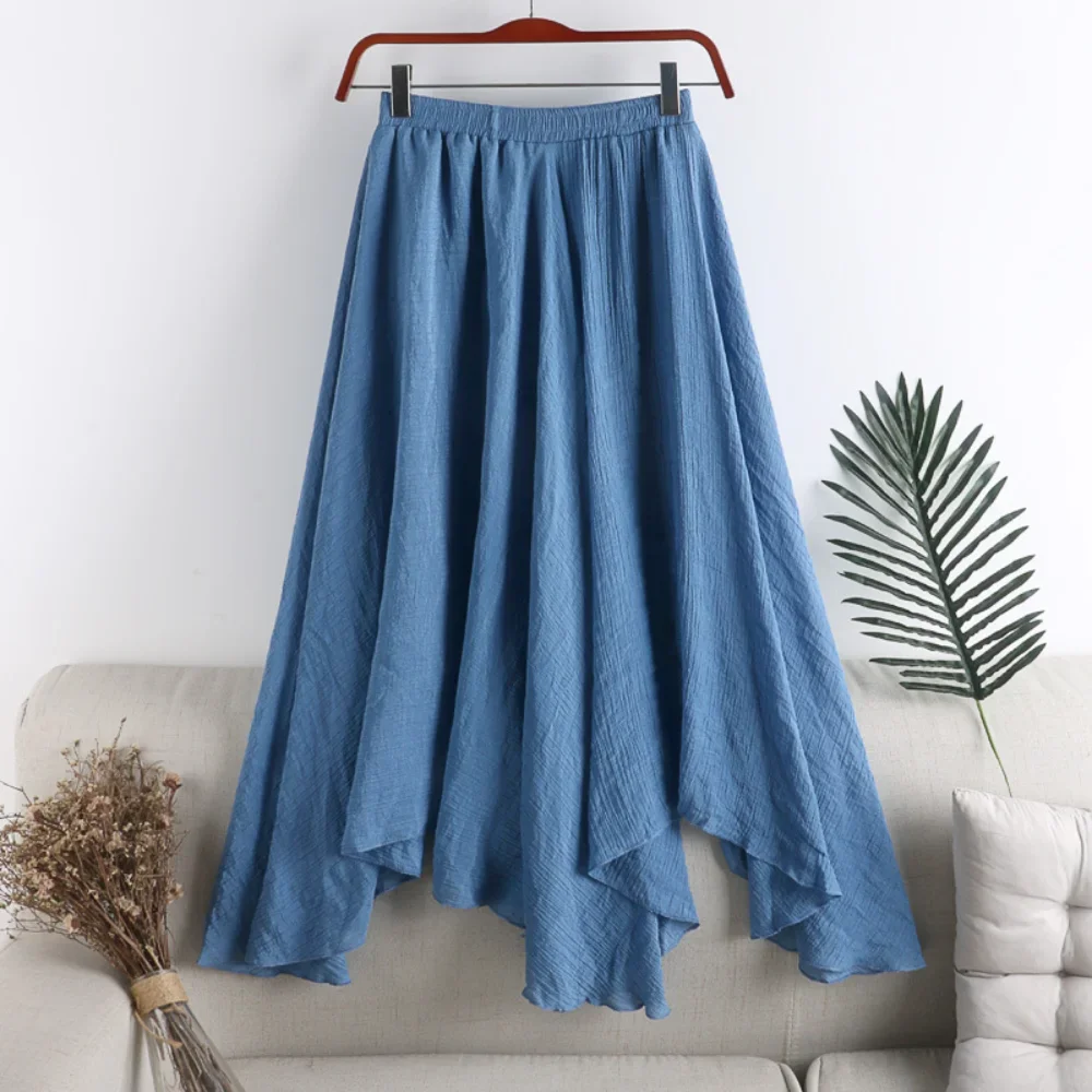 

Y2k Skirts Vintage Skirts for Women Loose Cotton Linen Comfortable Streetwear Fashion Clothes Casual Elegant Women Clothing New
