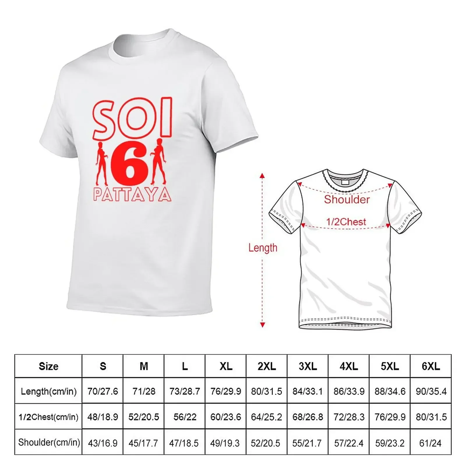 Sin City Soi 6 Pattaya - Thailand T-Shirt oversized t shirt custom t shirt Blouse mens t shirts casual stylish