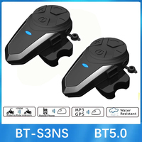 BT-S3NS Motorcycle Helmet Intercom Moto Helmet BT5.0 Headset Waterproof Intercomunicador BT Interphone FM