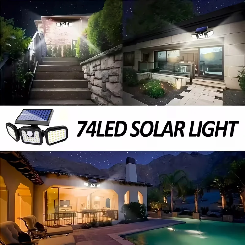 lot-de-1-2-4-lampes-solaires-murales-d'exterieur-a-3-tetes-avec-detecteur-de-mouvement-270°-°-projecteur-mural-grand-angle-pour-l'eclairage-de-la-cour-du-garage-et-du-patio
