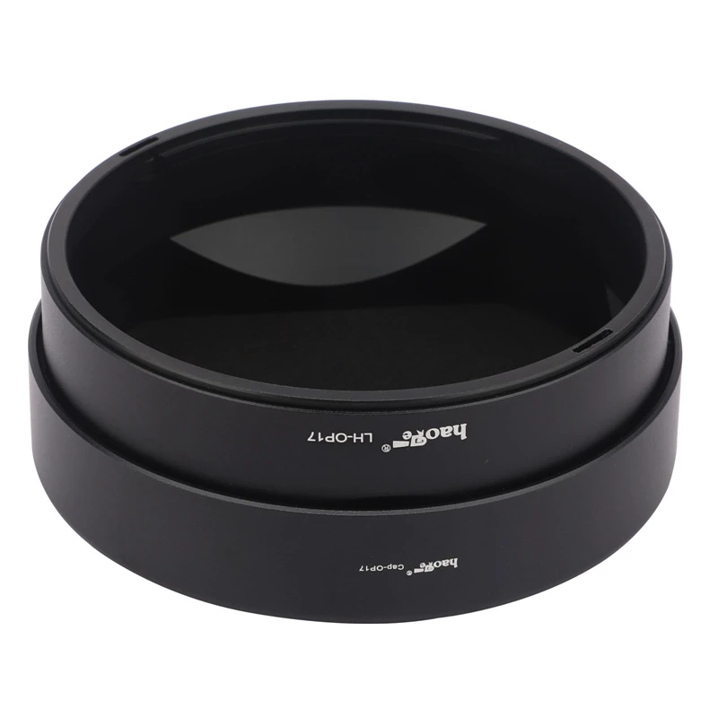Sombra quadrada da capa da lente do metal de haoge para olympus m. zuiko ed 12-40mm f/2.8 pro lente 12-40mm f2.8