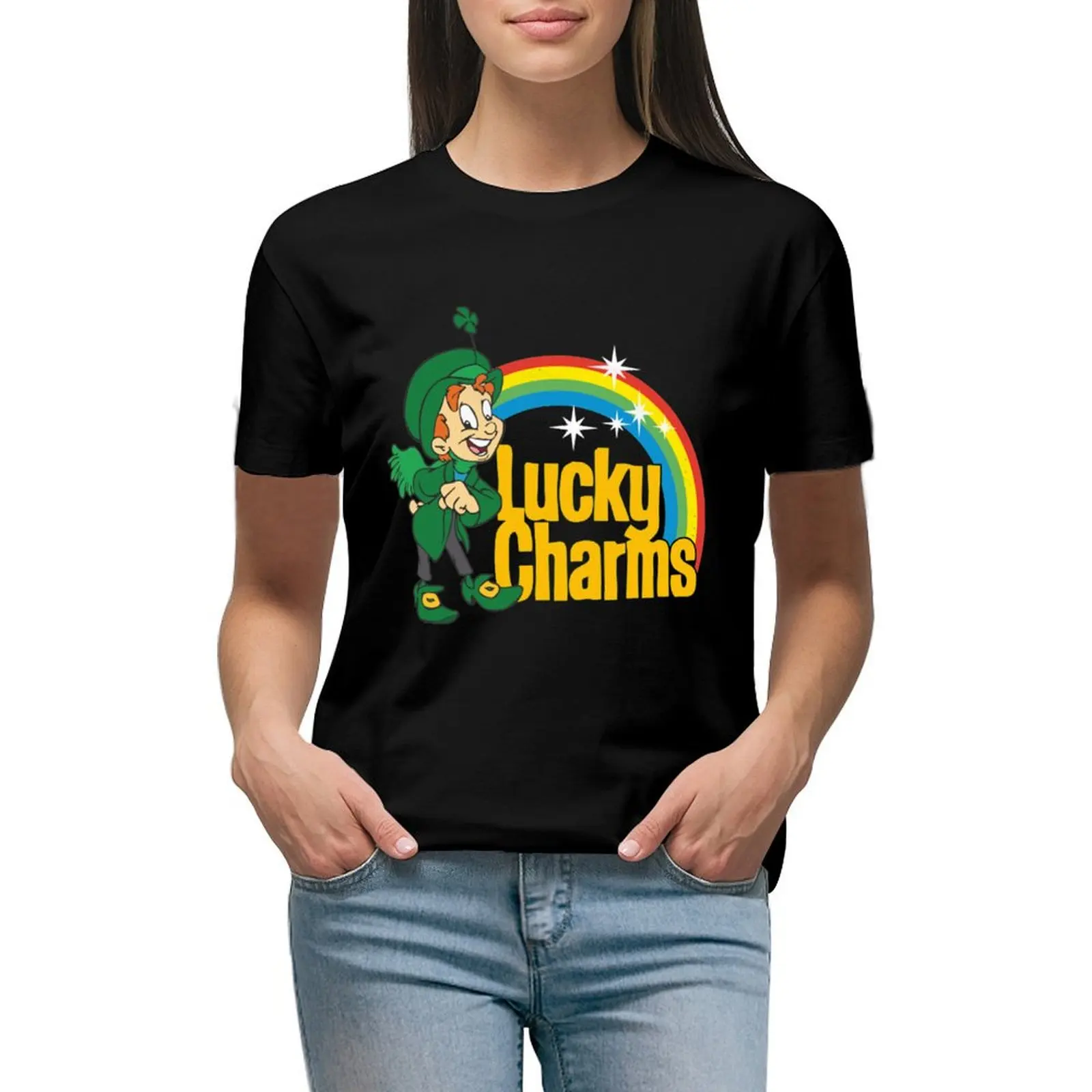 

LUCKY CHARMS T-Shirt plain vintage clothes t-shirt dress for Women plus size sexy