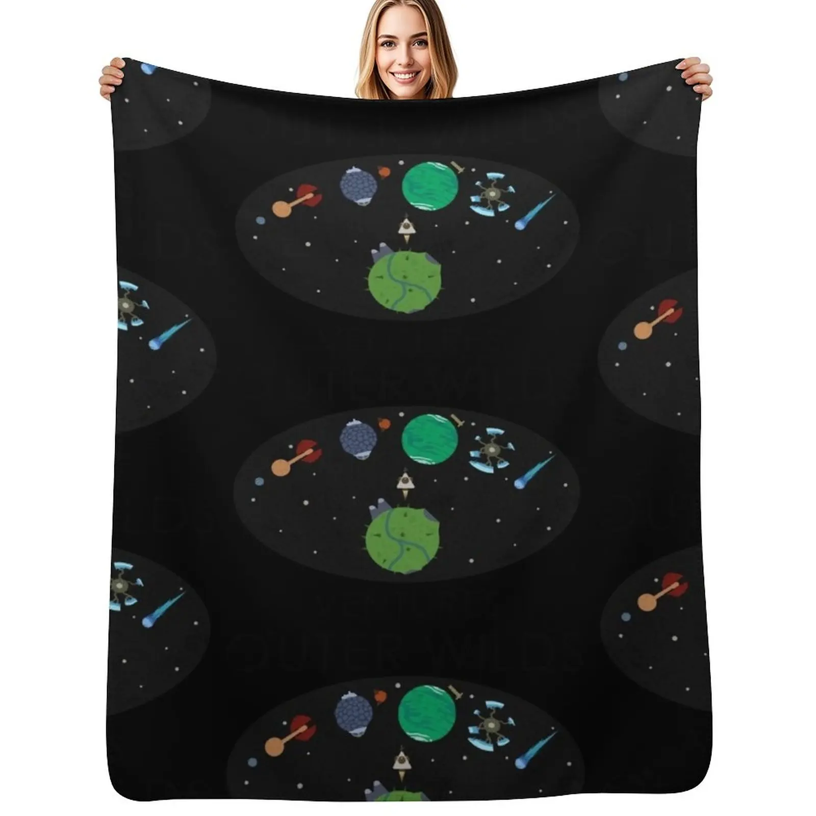 

Outer Wilds Logo Throw Blanket christmas gifts Large Cute Plaid funny gift Blankets