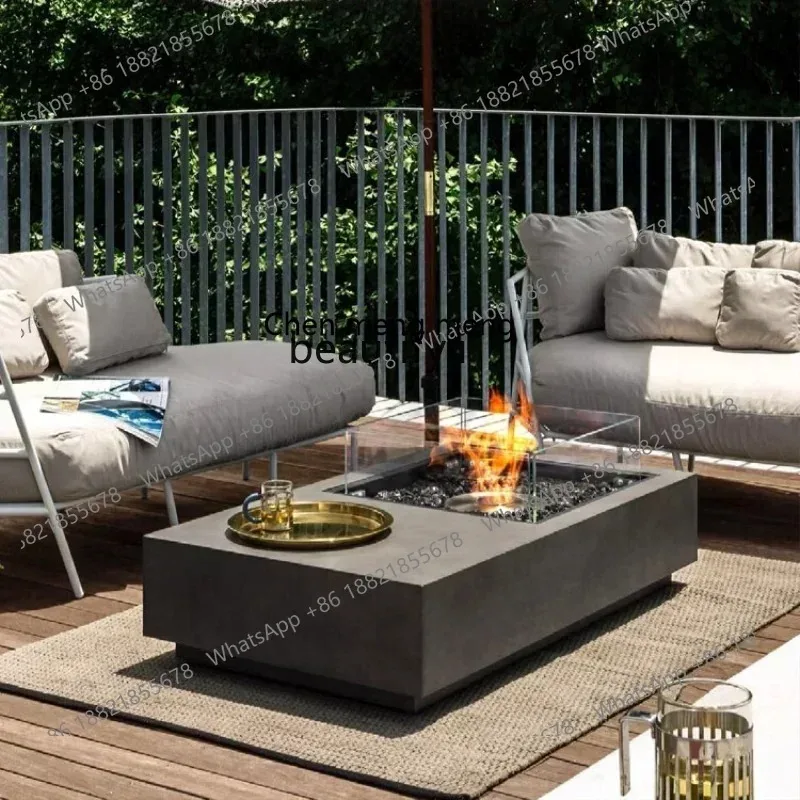 new  European-Style Independent  Fireplace Outdoor Real Fire Fireplace Heater Home Decoration Courtyard Fireplace Ornaments ss 8
