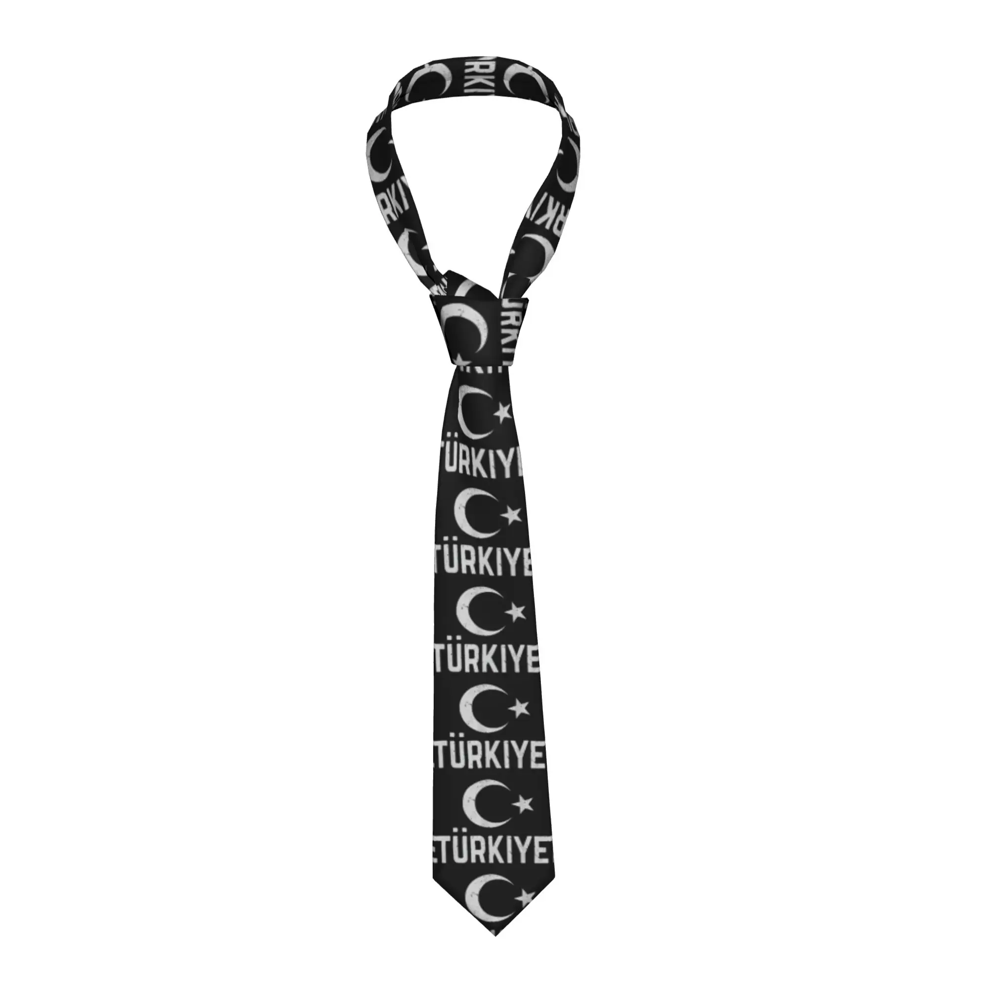 Turkey National Flag Tie  Wedding Neck Ties Male Retro Casual Necktie Accessories High Quality Custom DIY Collar Tie