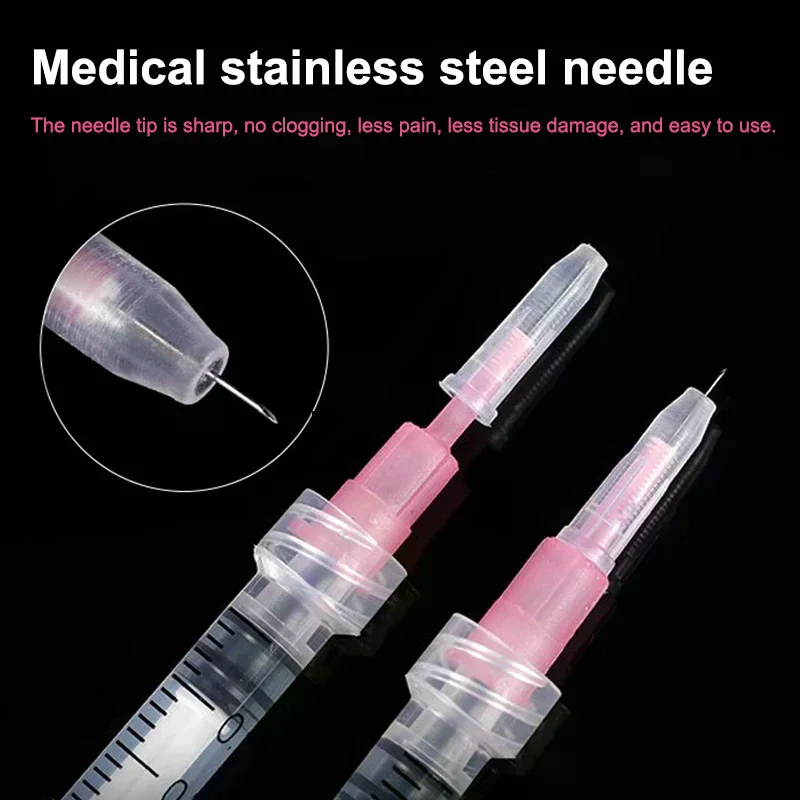 10/100Pcs 31G 0-4mm Adjustable Small Needle Disposable 31G Medical Micro-plastic Injection Cosmetic Sterile Needle Surgical Tool