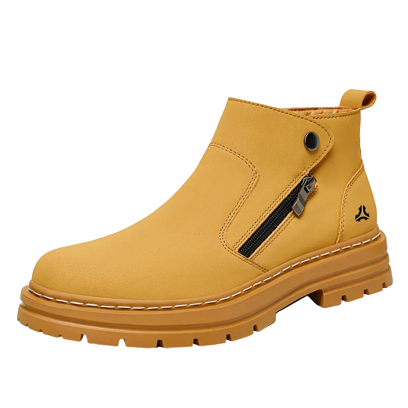 

Fipatbu Men's boots casual high-top ankle boots side zipper pants elastic formal boots men's work shoes