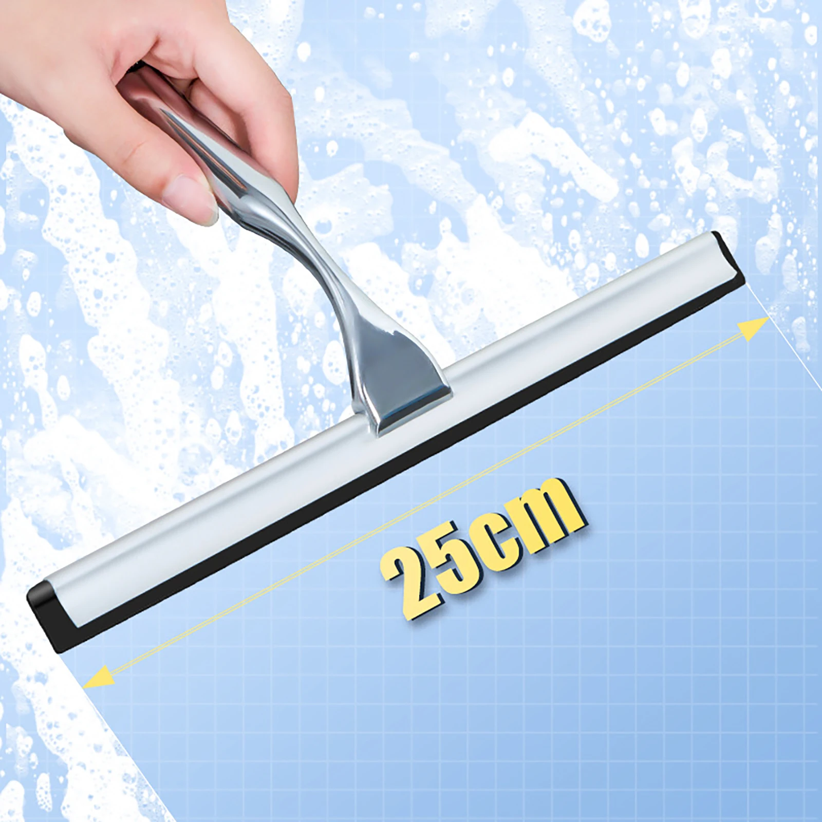 Shower Squeegee For Glass Door Shower Wall Scraper Cleaner Bathroom Mirror Wiper Scraper Glass Cleaning Multifunctional Wiper