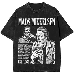 男性と女性のためのmikkkkkelsenプリントTシャツ,原宿ストリートウェア,綿100%