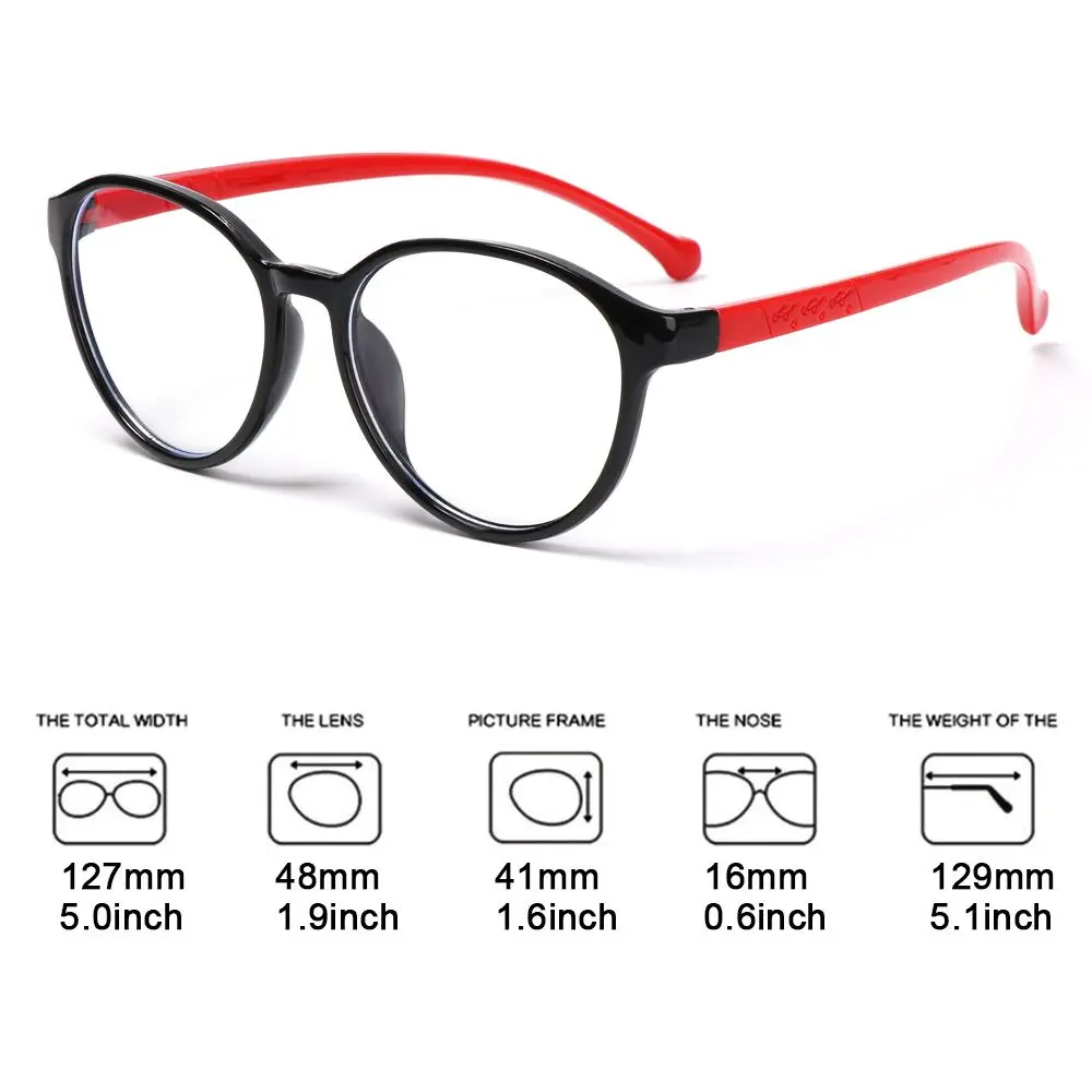 Round Anti-blue Light Kids Glasses Children Boys Girls Computer  Glasses  Comfortable  Protection Eyeglasses Ultra Light Frame