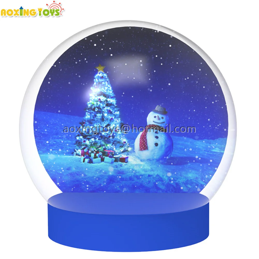 

Christmas Commercial Advertising Giant Inflatable Snow Globe Bubble Dome Tent With Blower For Stage Show Events Festival