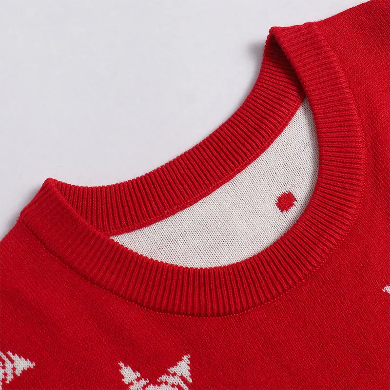 European, American autumn and winter new sweaters men's and women's Christmas sweaters cartoon snowman jacquard jumper knitted