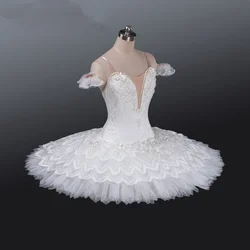 2022 Professional Little Swan Ballet Dress for Children ballerina tutu child Kids Professional Ballet Tutu Pancake Costume