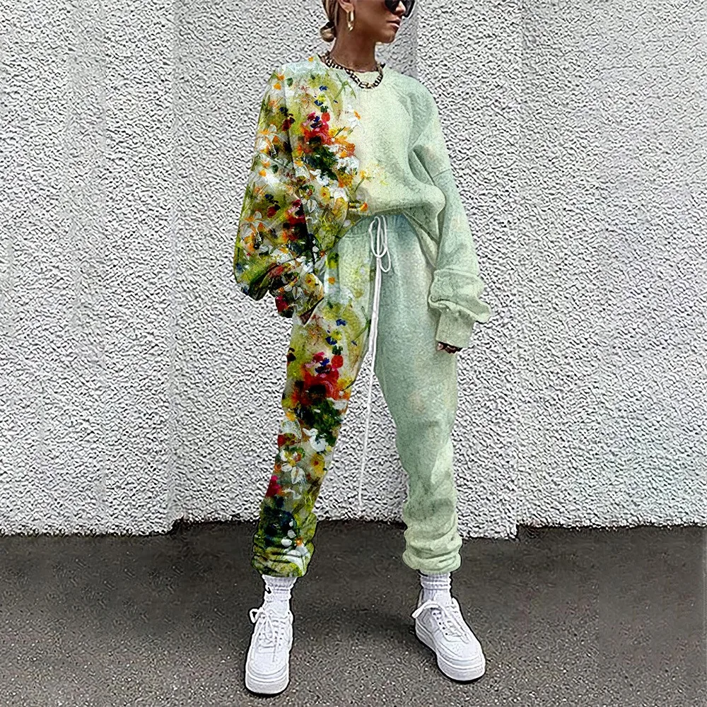 

Autumn Hoodies Cool Jumpsuits Stylish Sportswear Tracksuit Street Outfit Two Piece Set Fashion Women Clothing Casual Clothes