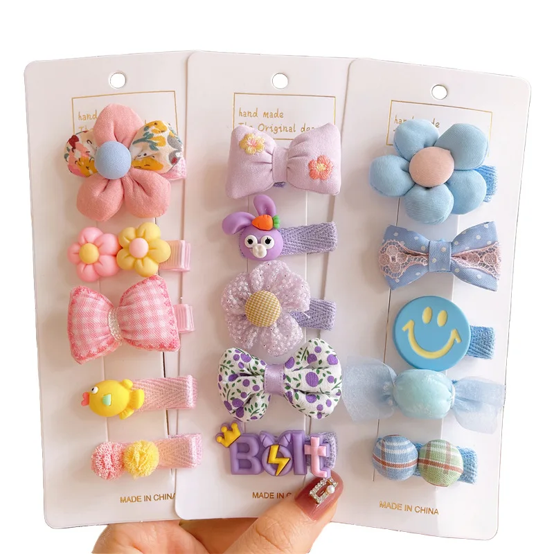 6Pcs Cute Dog Hair Clips Puppy Hairpin Pet Cat Handmade Hairpin Pet Bow Grooming Hair Accessories Multicolor