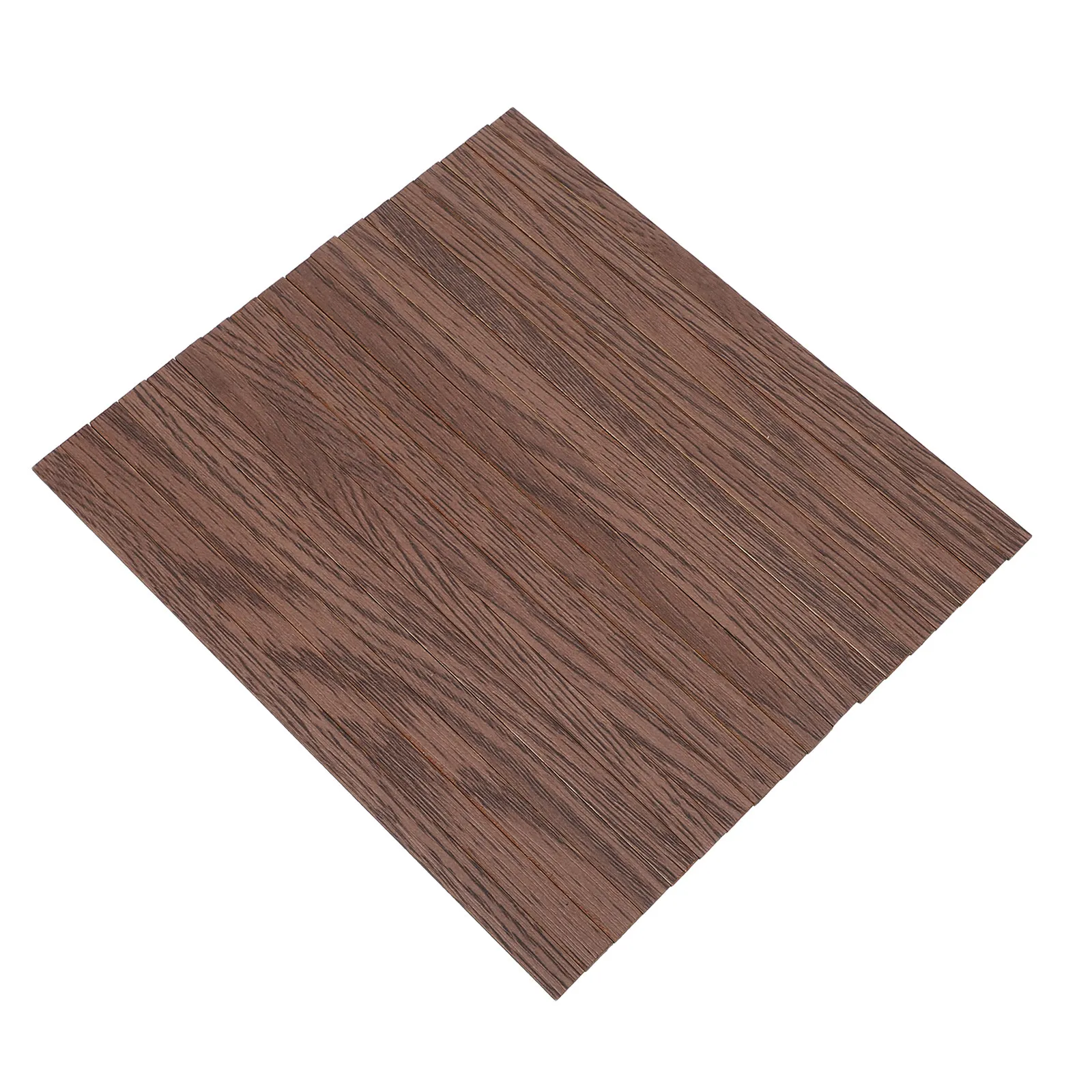 

18 шт. миниатюрных самоклеящихся напольных плиток под дерево для кукольного домика, мини-плитка для пола, легко клеится, для домашнего декора