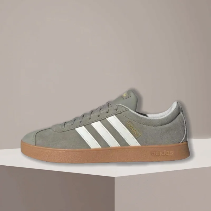 

adidas VL COURT 2.0 Unisex Low-Top Skate Shoes - Comfortable Cushioning, Durable, Slip-Resistant - Gray JH5078