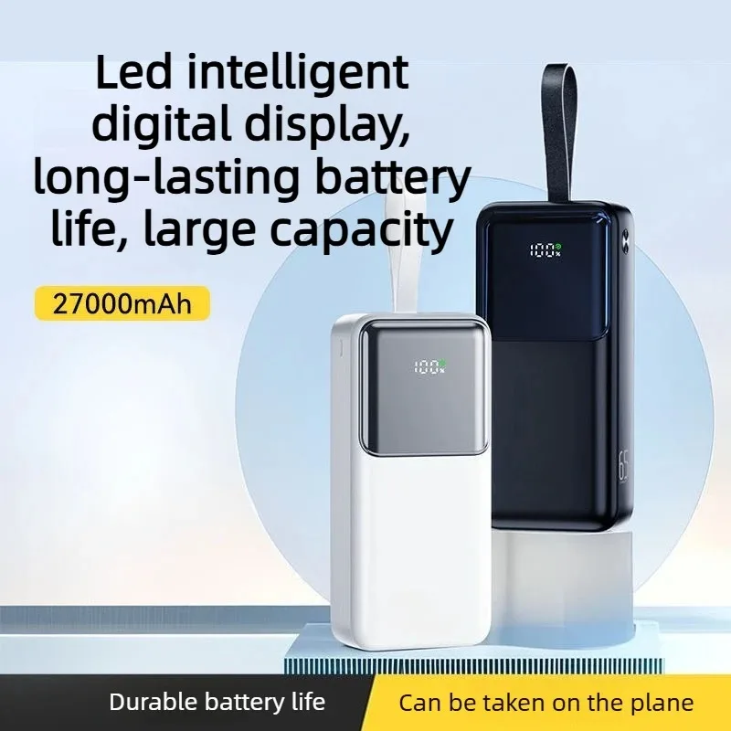 High‑quality Power Bank 30W Super Fast Charging 27000mAh Large‑capacity Portable Laptop PowerBank for IPhone Android Phone
