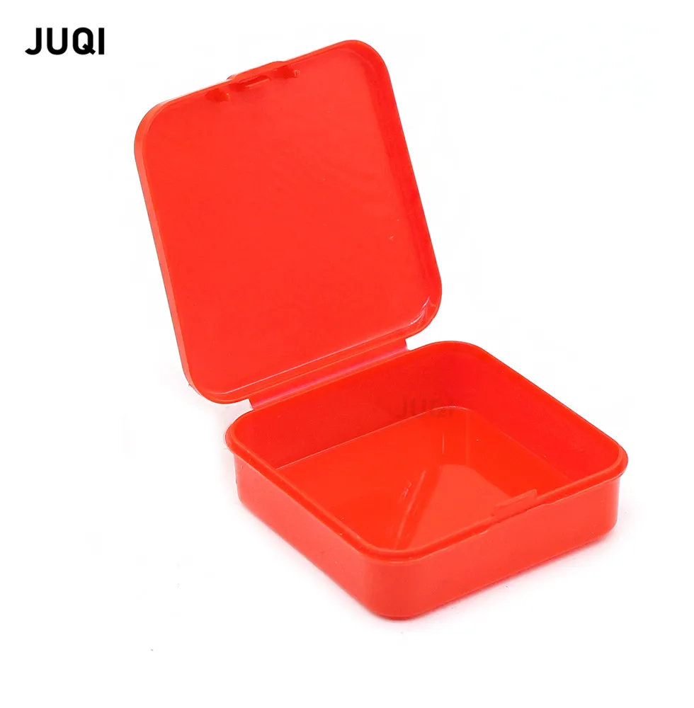 2024 new square red mini plastic accessory box, fishing gear small box, tool kit box, storage box, jewelry box  6.5*6.5*2CM