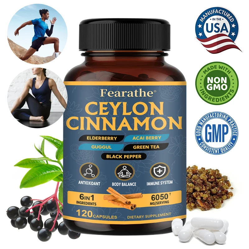 

Ceylon Cinnamon 6-in-1 with Elderberry Berry Green Tea - Antioxidants Immune System and Cardiovascular Health