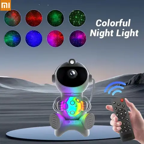 Xiaomi Astronaut Galaxy Stars Projector Night Light LED Wiith Bluetooth Speaker Children Night Lamps For Room Christmas Decor