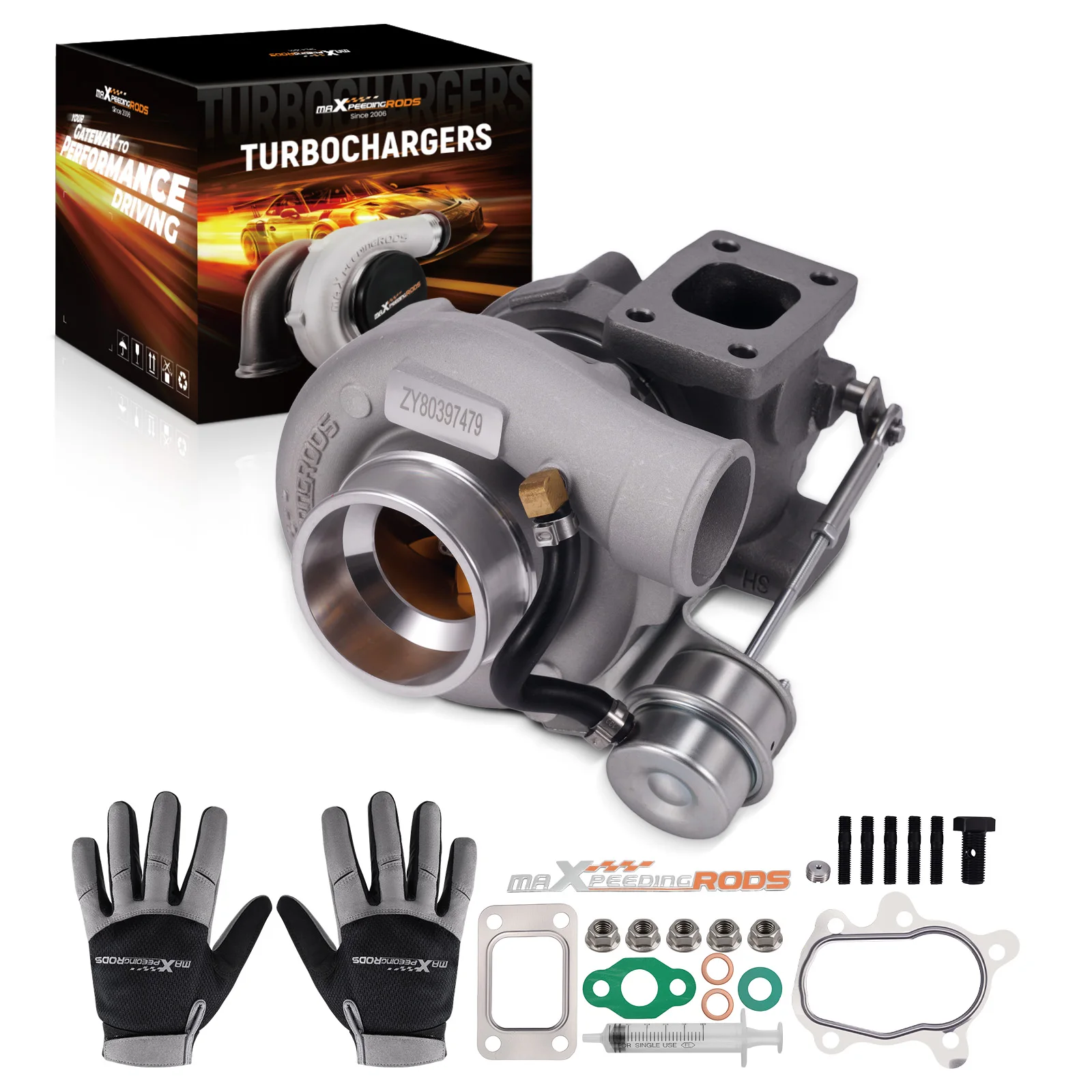 

MAXPEEDINGRODS Street Turbo GT2860 GT2871 GT25 GT28 Заготовка Турбокомпрессора для 1,5-2,0 л 4-цилиндрового водяного + масляного турбонаддува