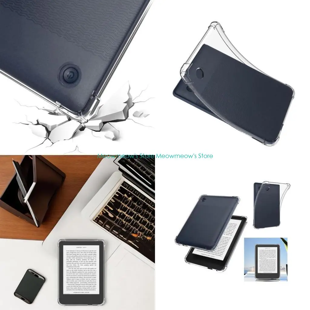 

W91A Clear TPU Case For Libra 2(7") Reader Shock Absorbents Soft Protective Cover Lightweight and Flexible Protector