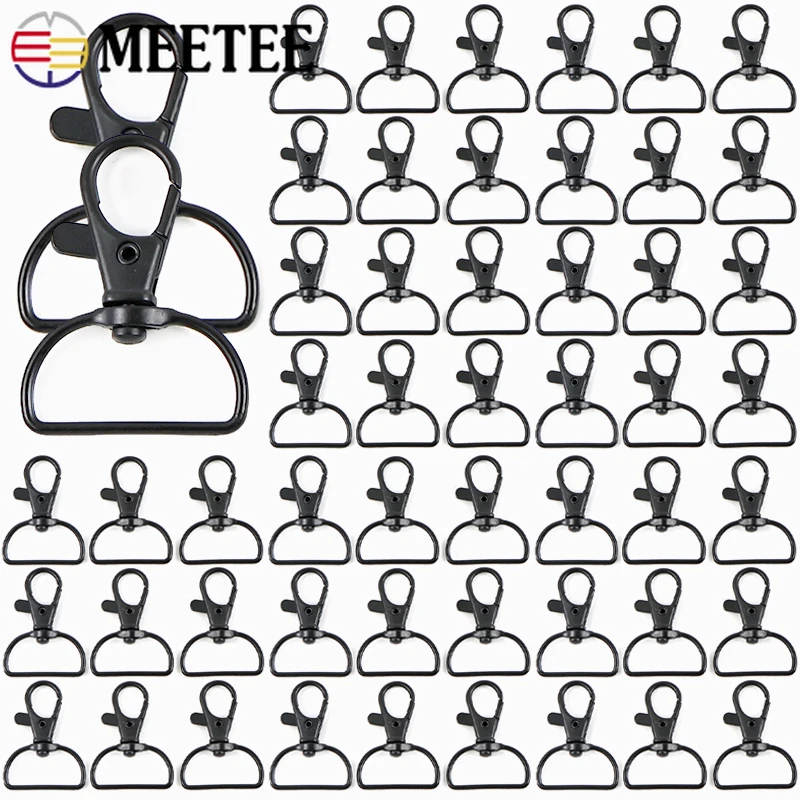 

20/50/100Pcs 20/25mm Metal Buckles Bag Strap Carabiner Clips Keychain Snap Hook Pet Collar Swivel Lobster Clasp Crafts Supplies