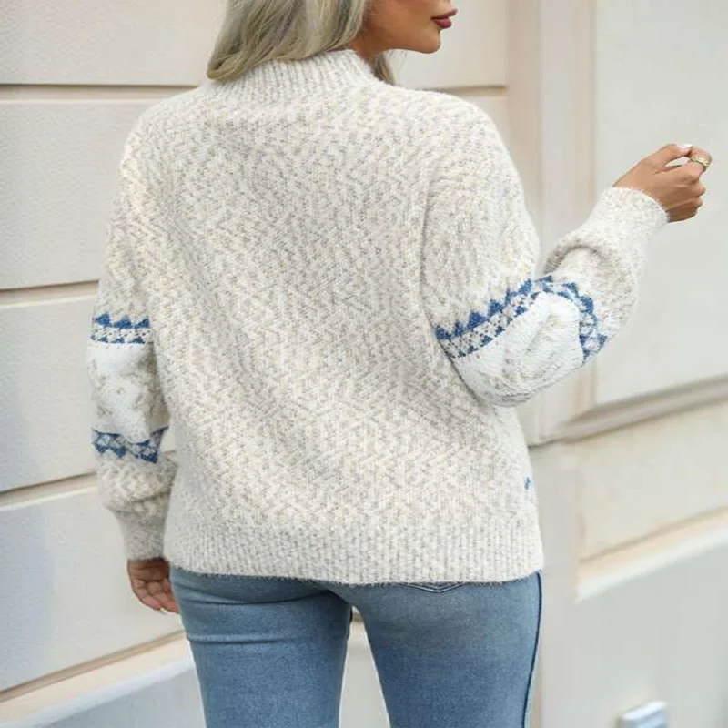 2025 Women's Christmas Knit Sweater Autumn Winter Fashion Knitwear Long Sleeves Slim Fit Woman Clothes Female Pullover Tops