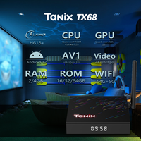Tanix TX68 TV Box Android12 Allwinner H618 2GB/4GB RAM 16GB 32GB/64GB BT AVI 3D 2.4G&5G Wifi 4K HDR Media Player Set Top Box