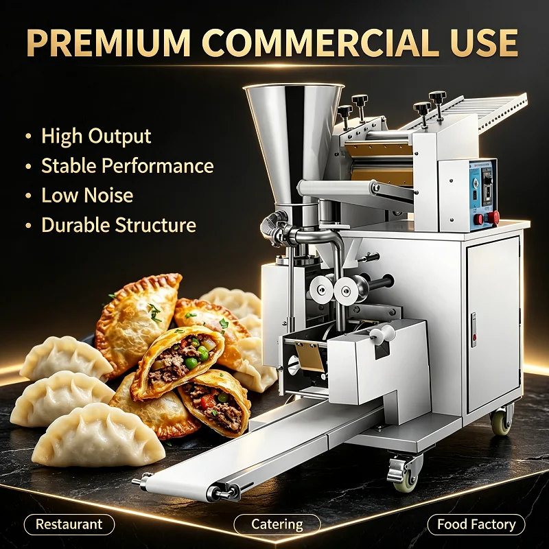 Commercial Dumpling Maker Machine Overload Protection Device Automatically Stop Machine When Hard Foreign Objects Enter Working