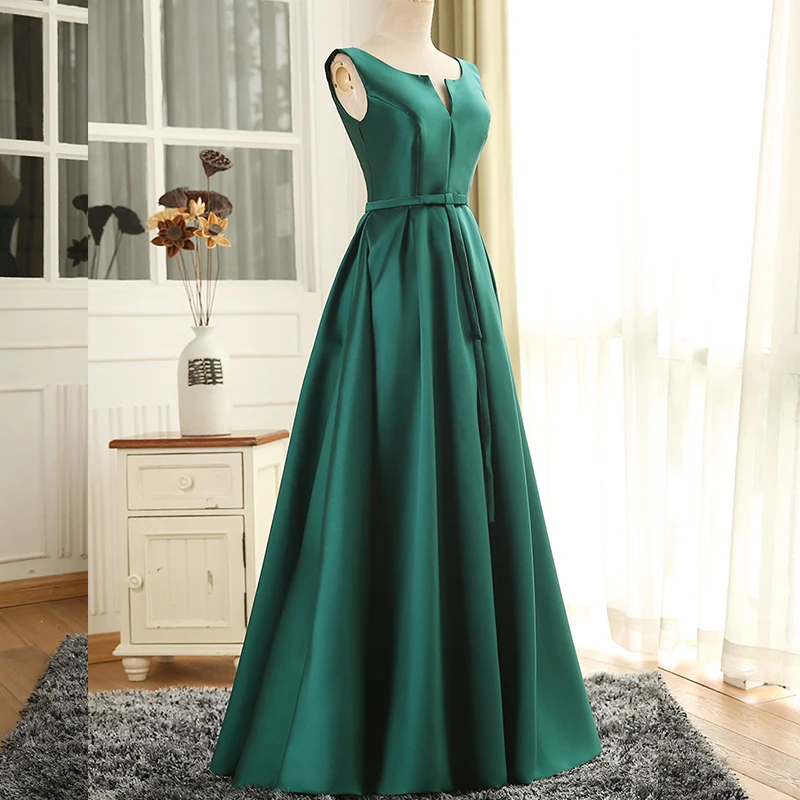 Dark Green Satin Elegant Long Prom Evening Guest Cocktail Party Summer Dresses for Women 2025 Slim Wedding Bridesmaid Maxi Dress