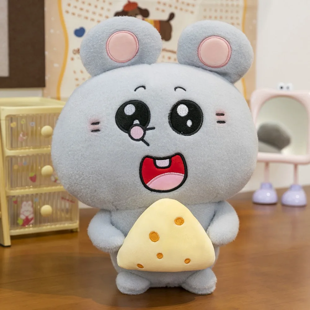 

Children Toy Big Mouse Rat Plush Toy Cheese Rice Jar Stuffed Mouse Doll Kawaii Cute Animal Plush Pillow Birthday Gift