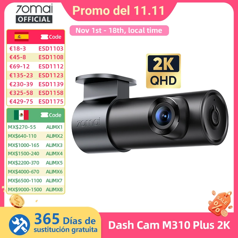 70mai M310 Plus: dashcam 2K para el coche