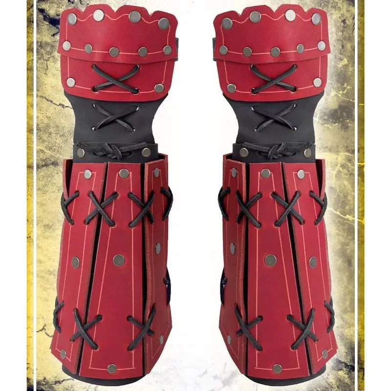 

New Medieval Japanese Samurai Leather Arm Guard Armor Bracer Long Glove Viking Warrior Cosplay Accessory Steampunk Gauntlet Larp